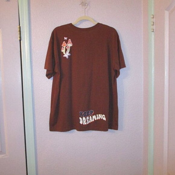 Magic MUSHROOMS Keep Dreaming Size XL T-SHIRT 2 Sided Graphic BUTTERFLY Boho - Picture 5 of 8